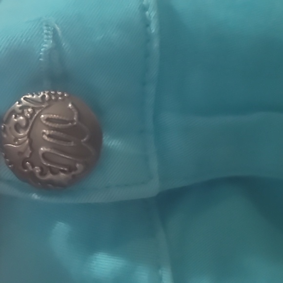 Vintage Wrangler sadie boot cut turquoise stretch denim jeans 36 x 31 western - Picture 6 of 8